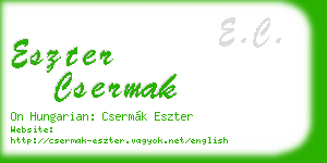 eszter csermak business card