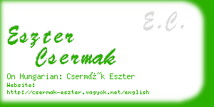 eszter csermak business card